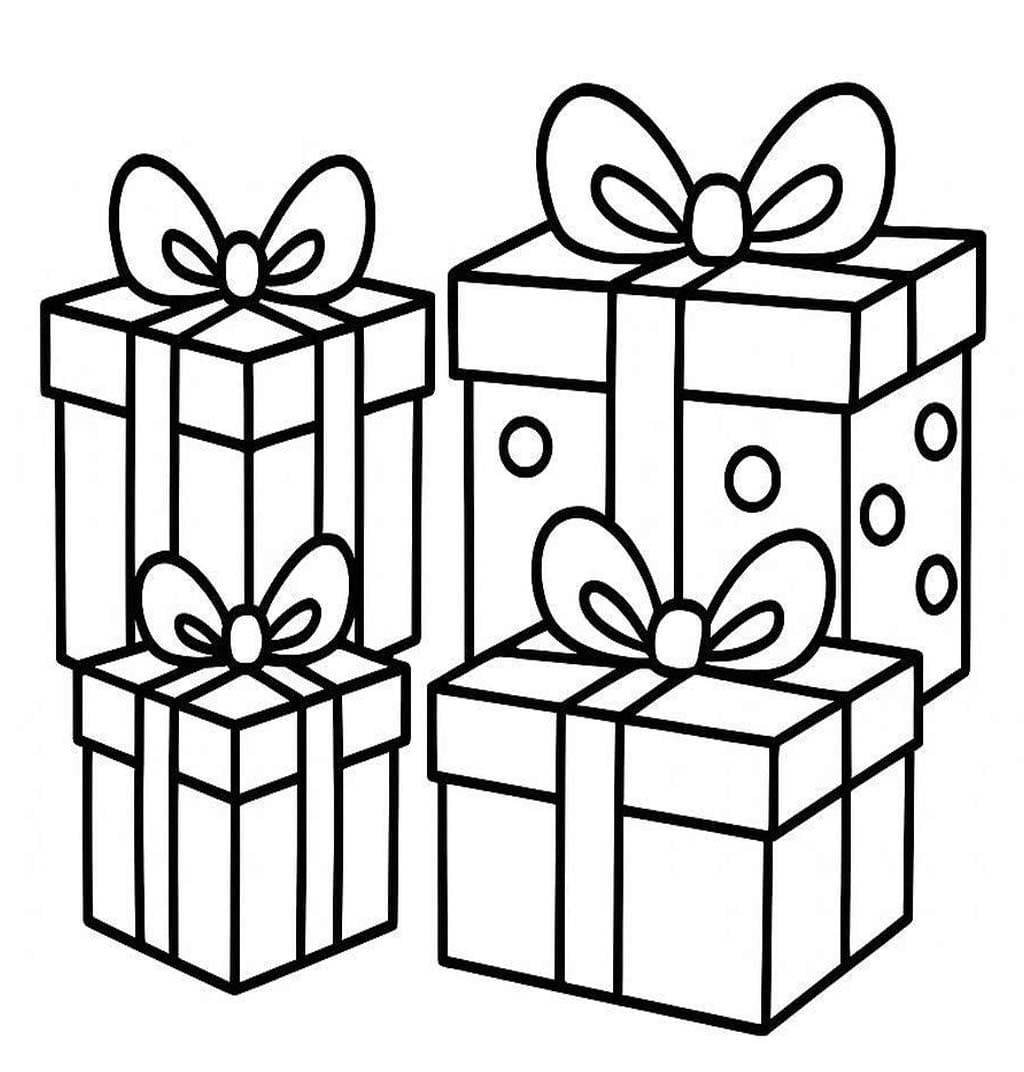 Tekenen Kerstcadeau basis