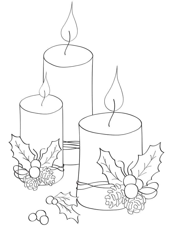 Tekenen Kerstkaarsen basis