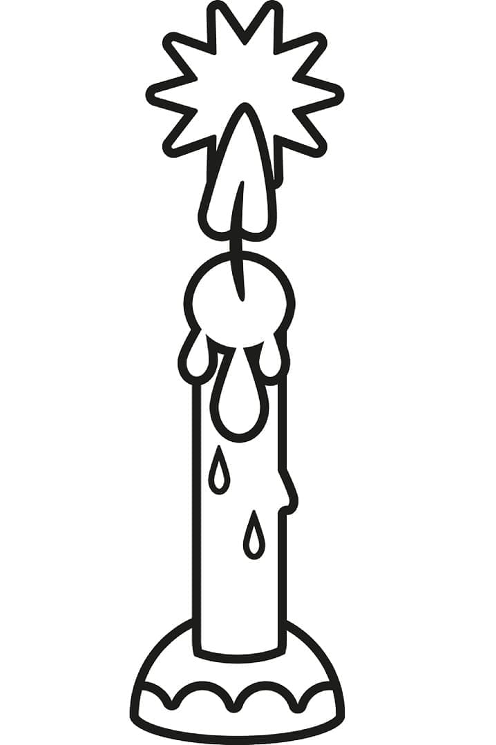 Tekenen Kerstkaarsen gratis simpel