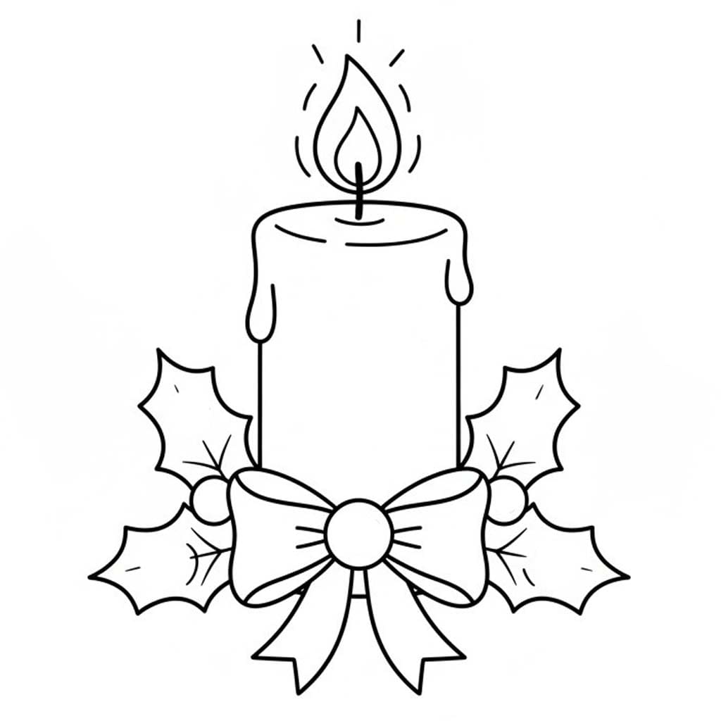 Tekenen Kerstkaarsen