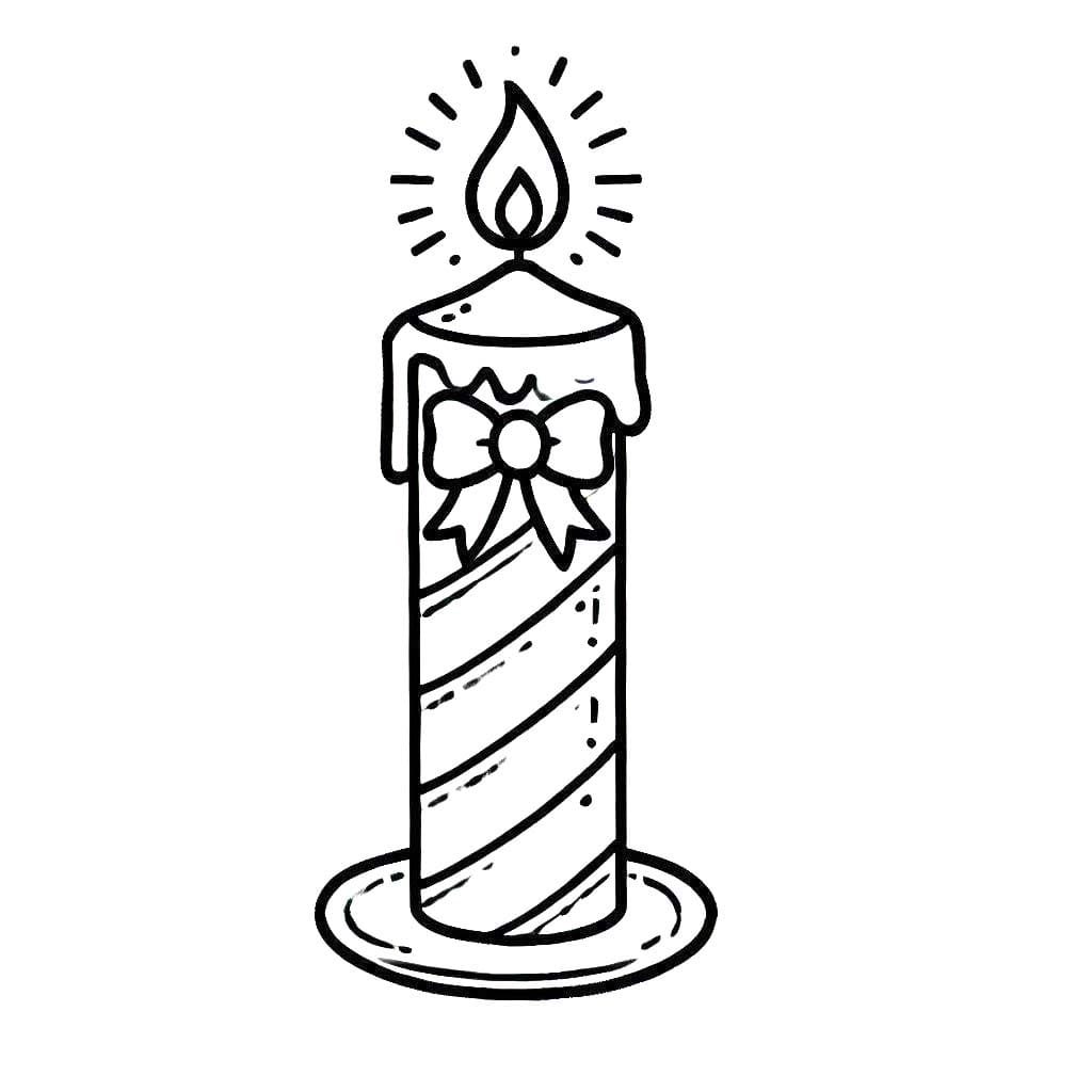 Tekenen Kerstkaarsen simpel