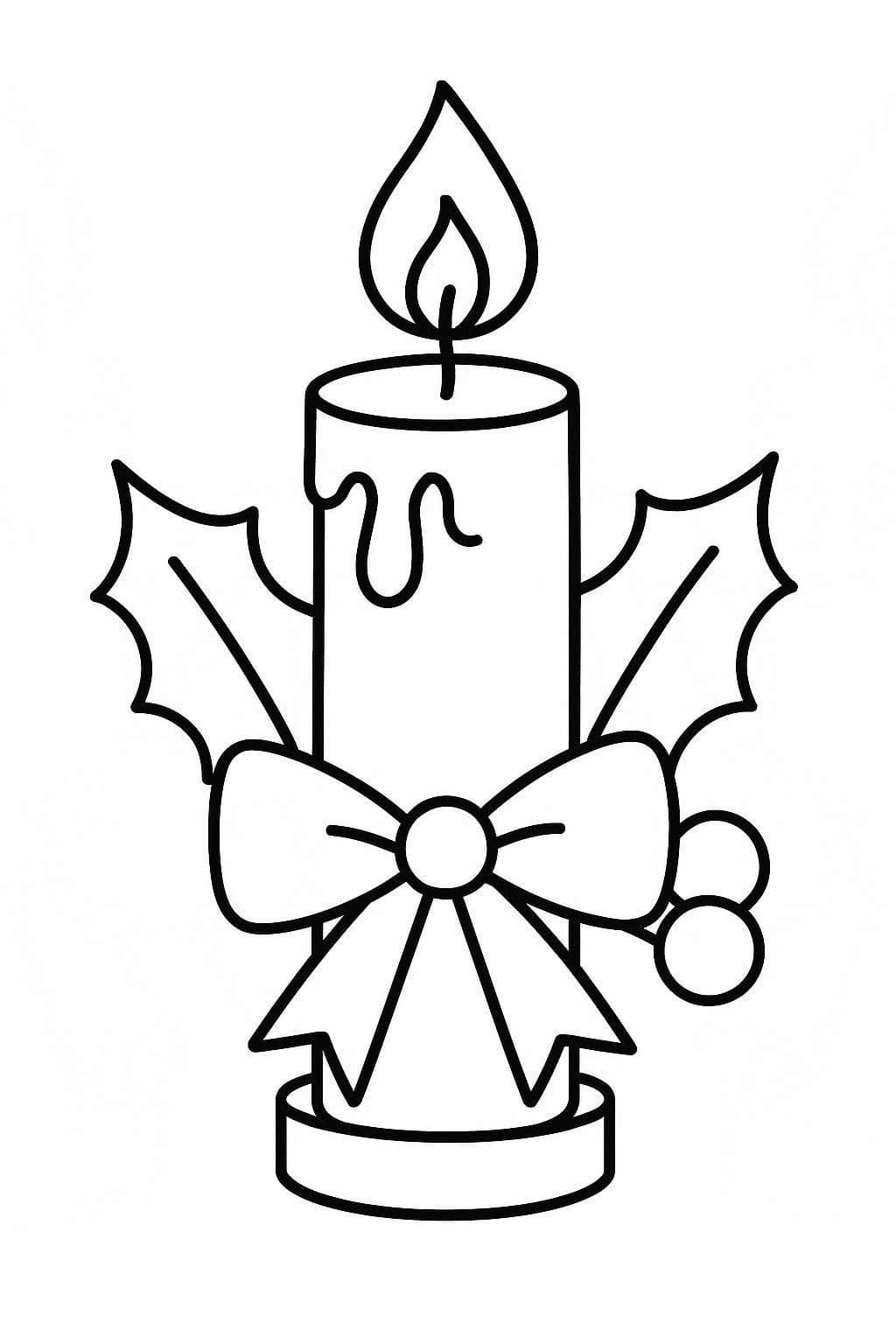 Tekenen Kerstkaarsen voor kinderen