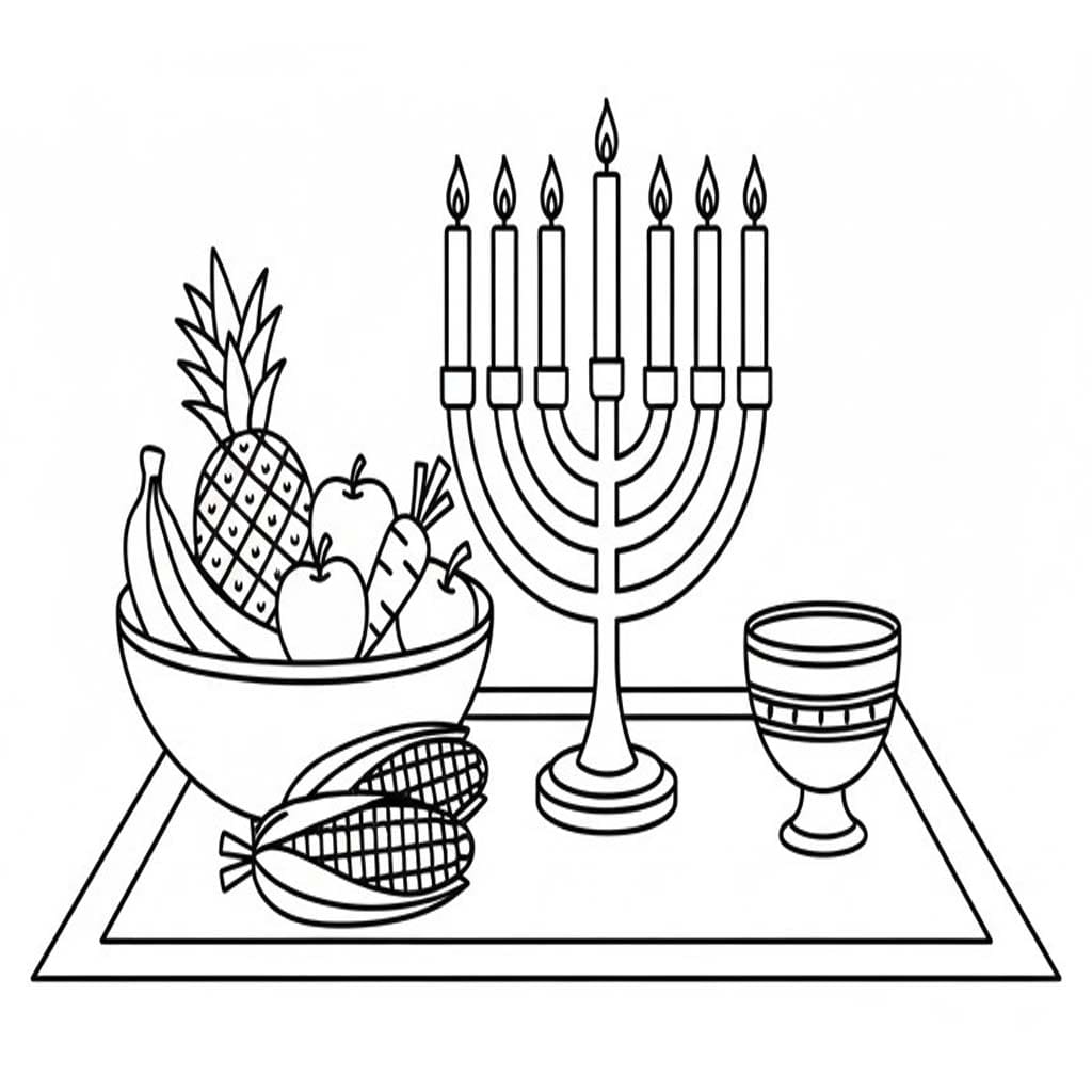 Tekenen Kwanzaa afdrukbaar