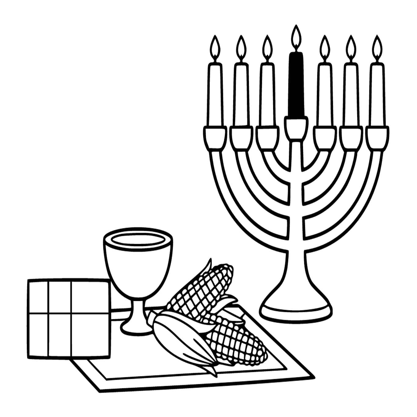 Tekenen Kwanzaa eenvoudig