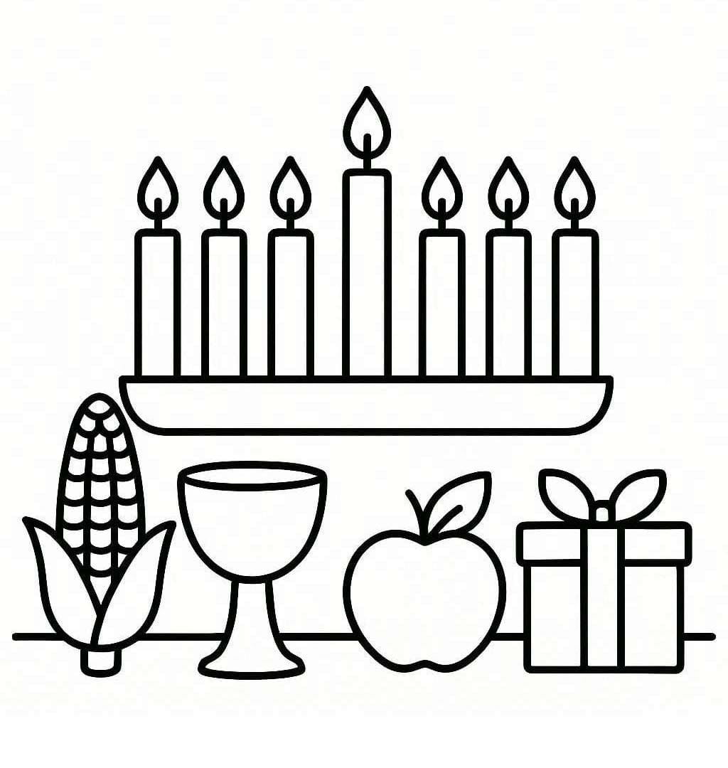 Tekenen Kwanzaa gratis basis