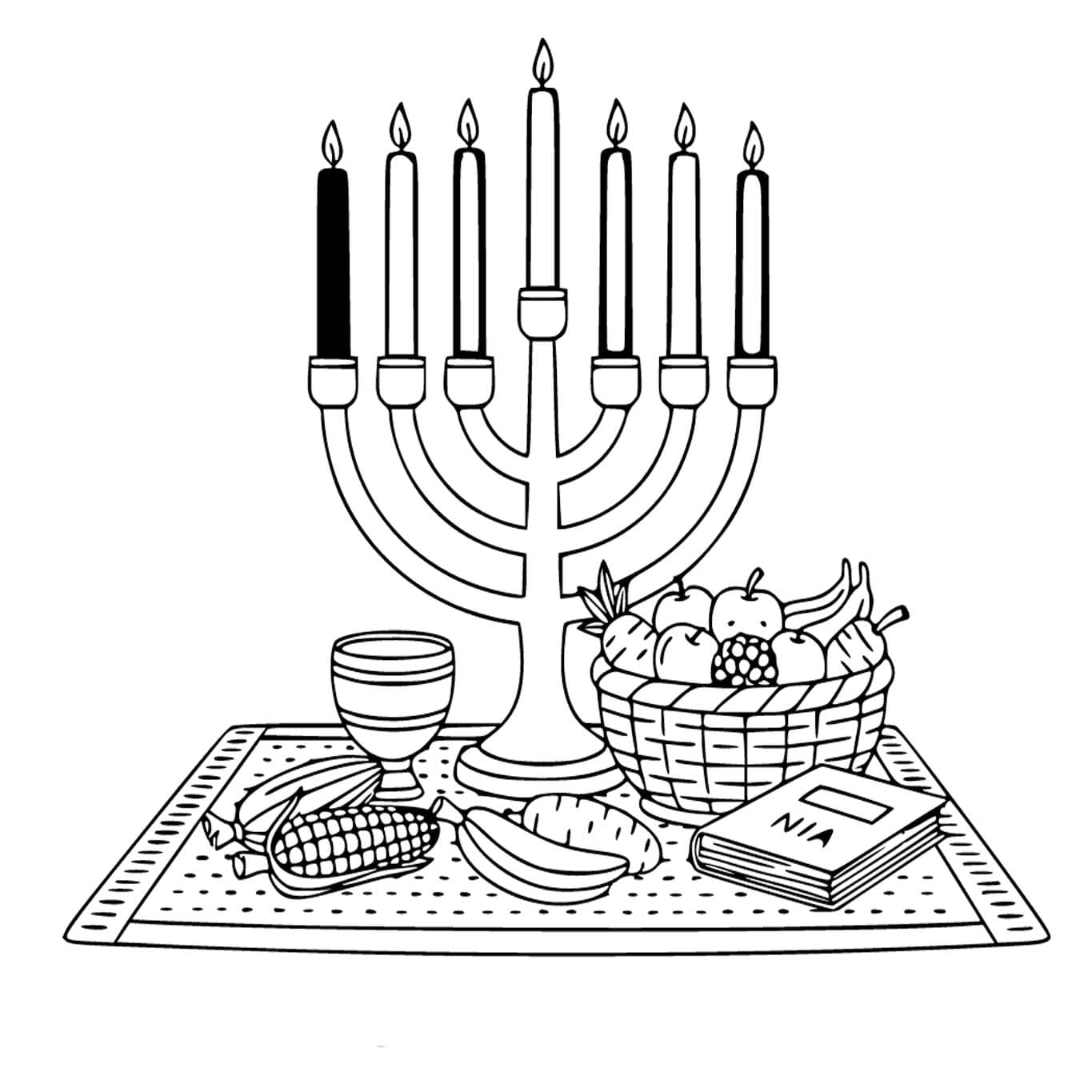 Tekenen Kwanzaa gratis voor kinderen