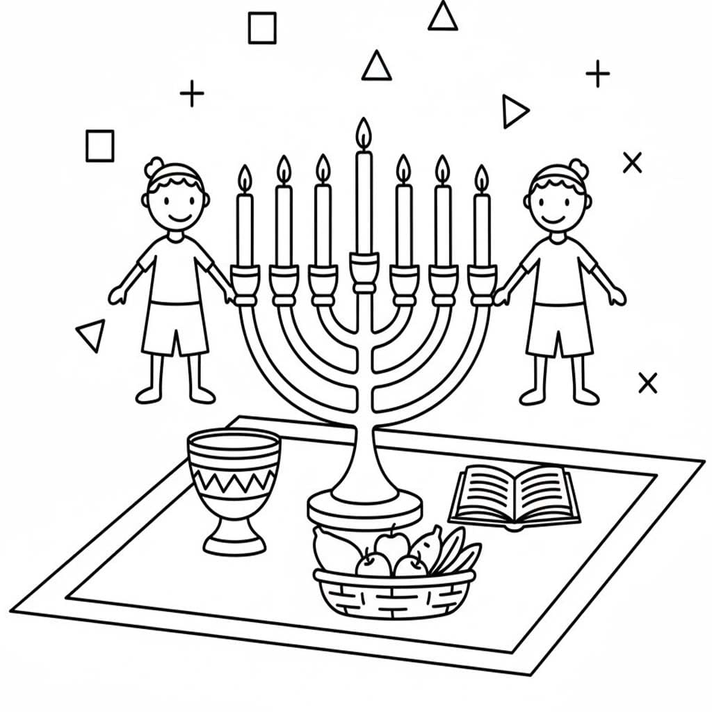 Tekenen Kwanzaa simpel