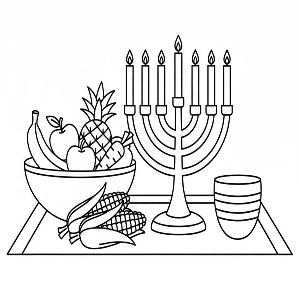 Tekenen Kwanzaa voor kinderen