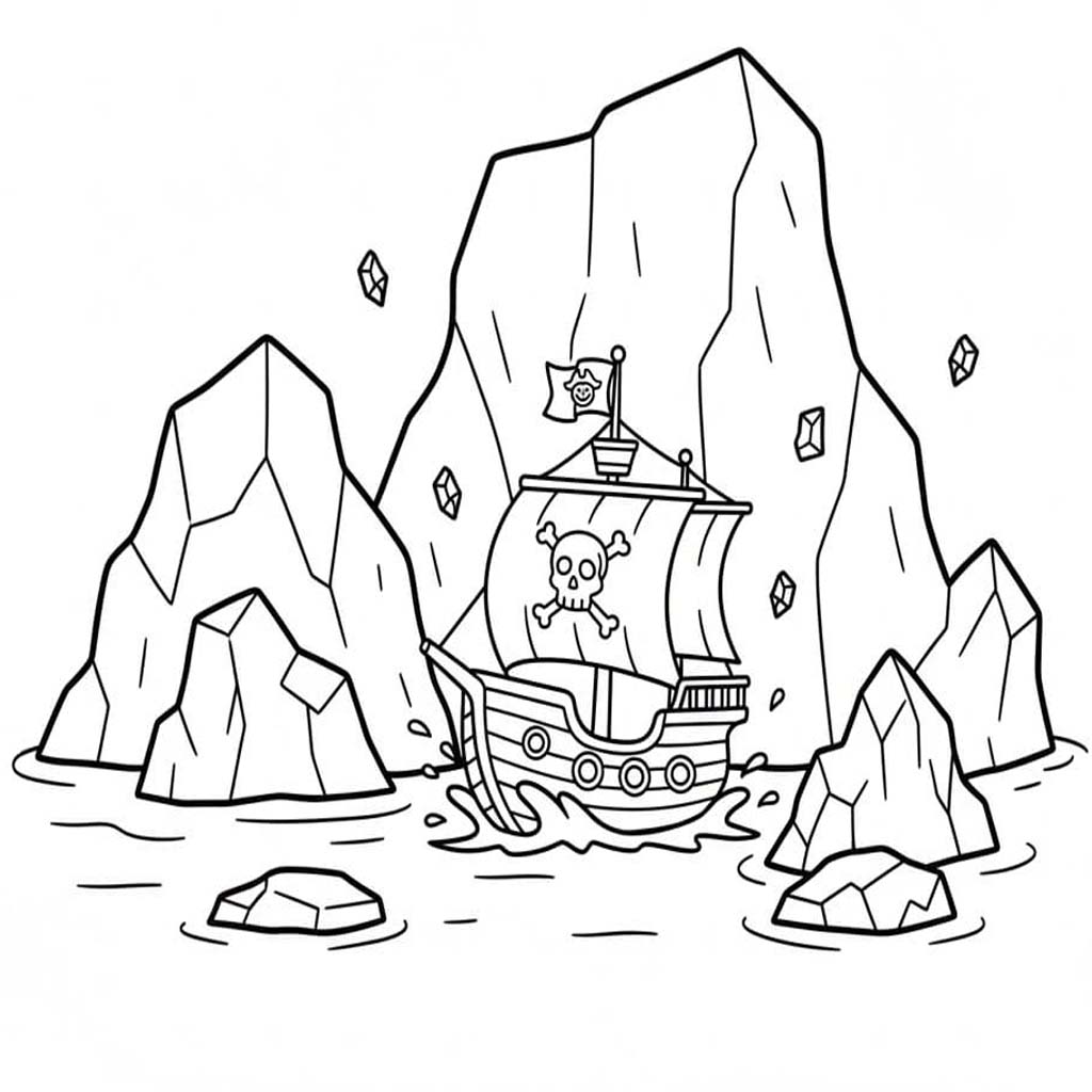 Tekenen Piratenschip eenvoudig