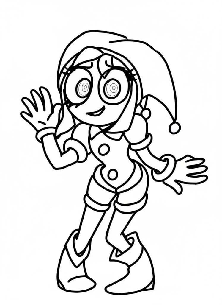 Tekenen Pomni afdrukbaar