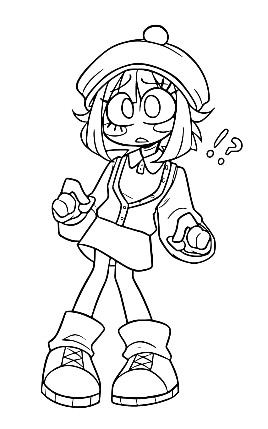 Tekenen Pomni gratis afdrukbaar