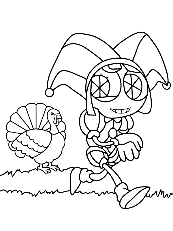 Tekenen Pomni simpel