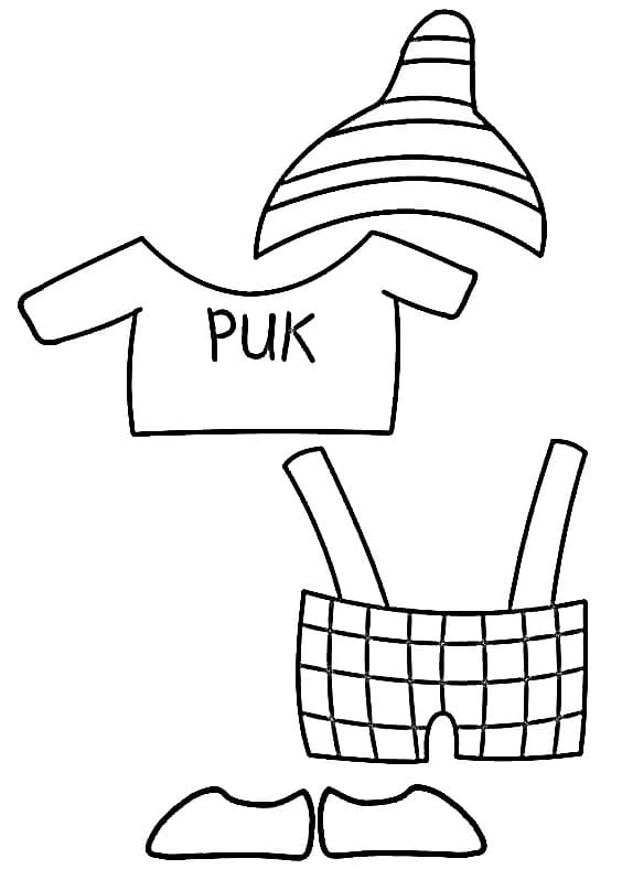 Tekenen Puk afdrukbaar simpel