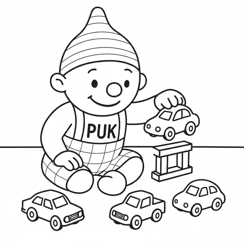 Tekenen Puk afdrukbaar voor kinderen