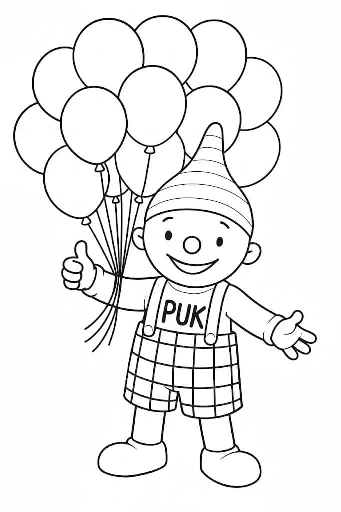 Tekenen Puk gratis afdrukbaar eenvoudig
