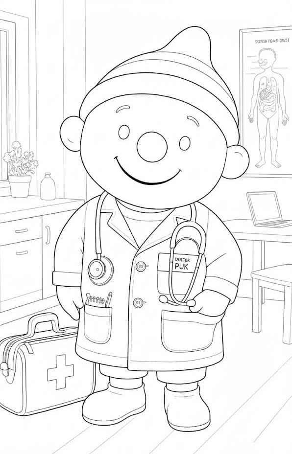 Tekenen Puk gratis voor kinderen