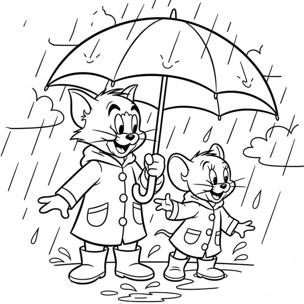 Tekenen Regen afdrukbaar