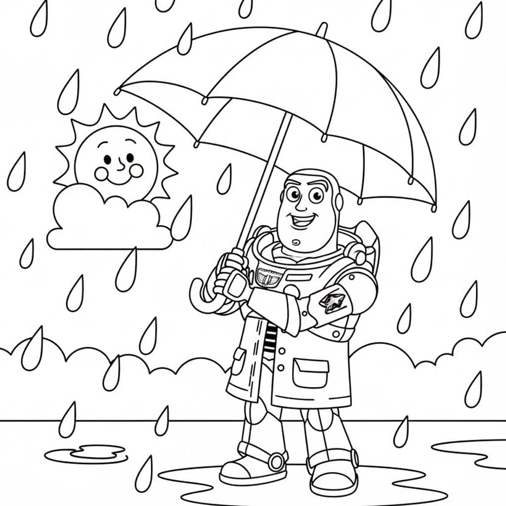 Tekenen Regen gratis afdrukbaar basis