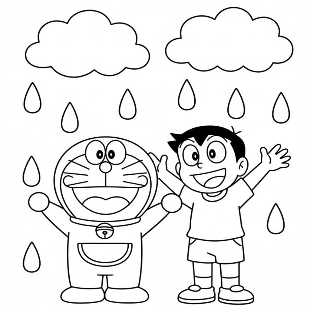 Tekenen Regen gratis voor kinderen