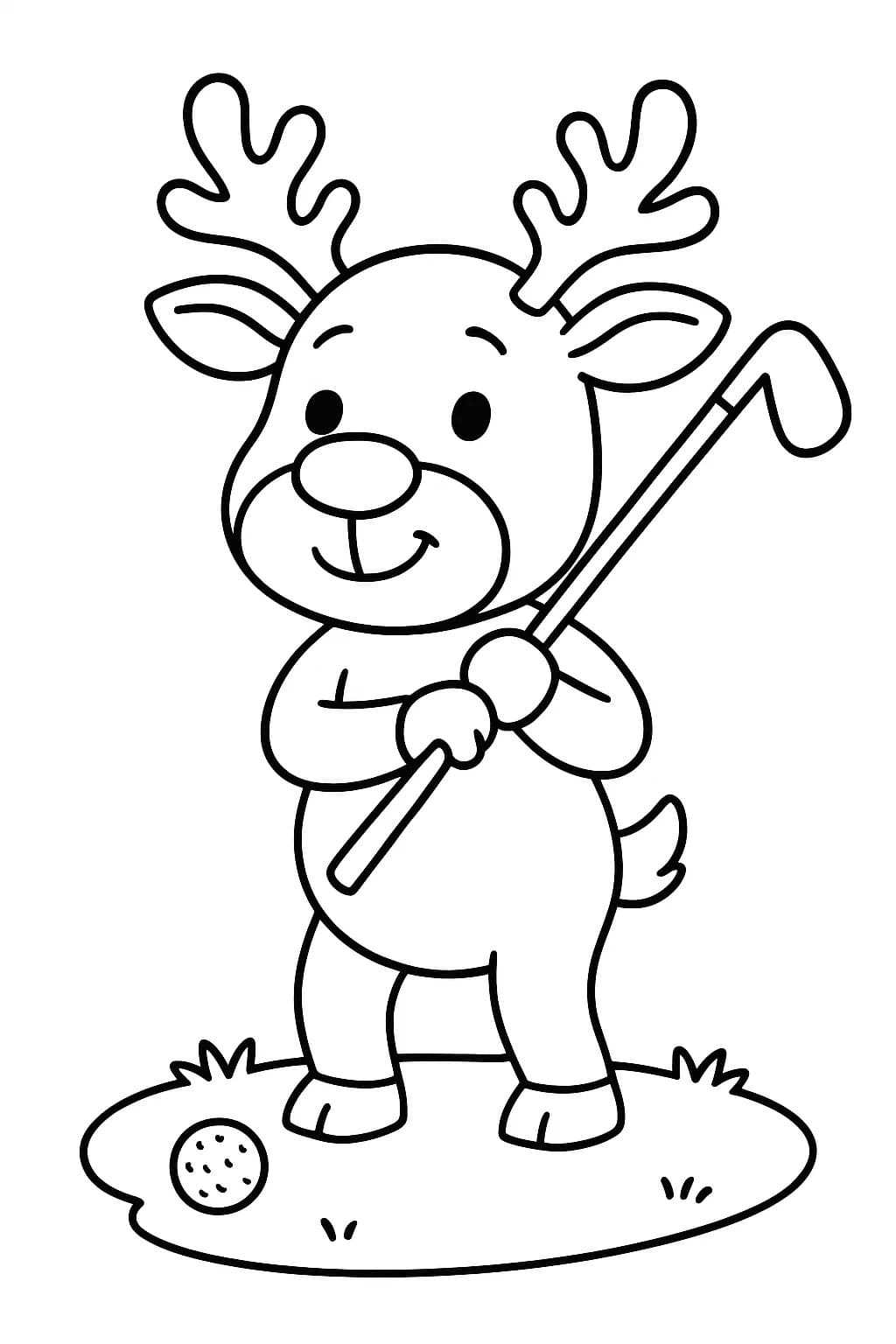 Tekenen Rendier gratis afdrukbaar