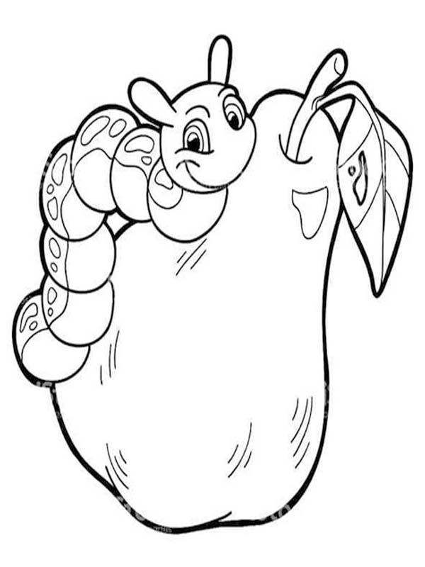 Tekenen Rups afdrukbaar simpel