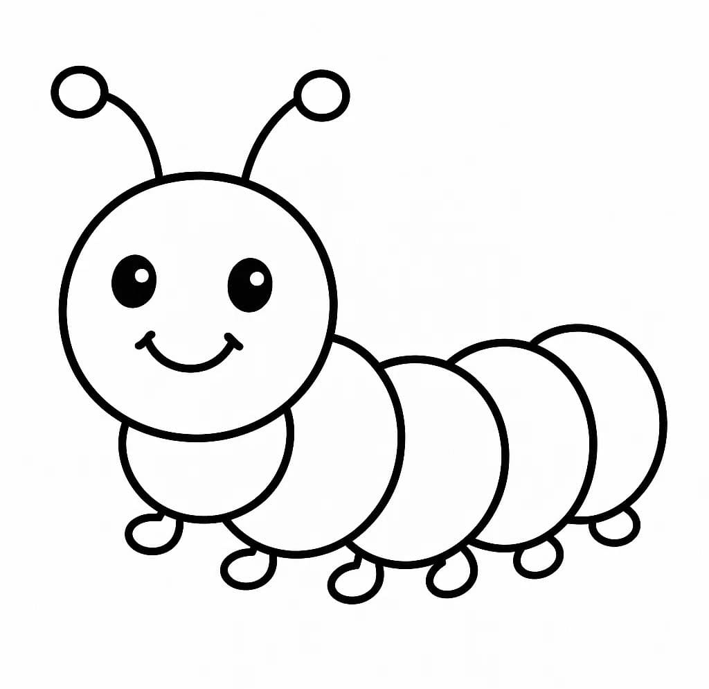 Tekenen Rups afdrukbaar voor kinderen