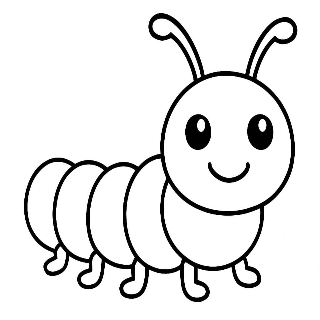 Tekenen Rups gratis afdrukbaar