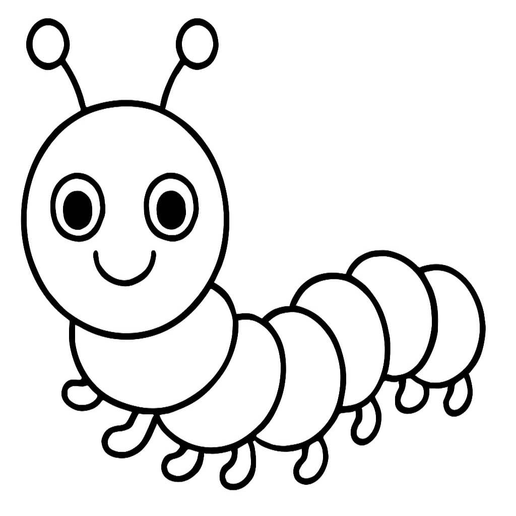Tekenen Rups gratis afdrukbaar voor kinderen