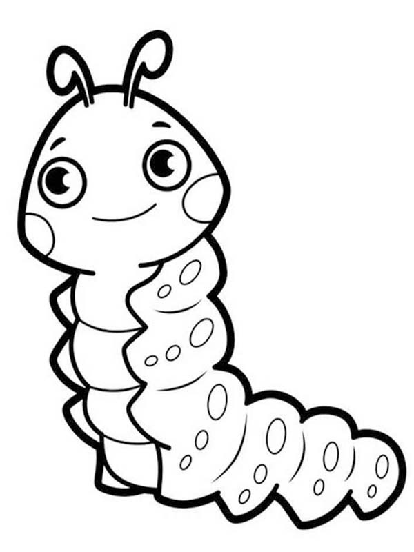 Tekenen Rups gratis simpel