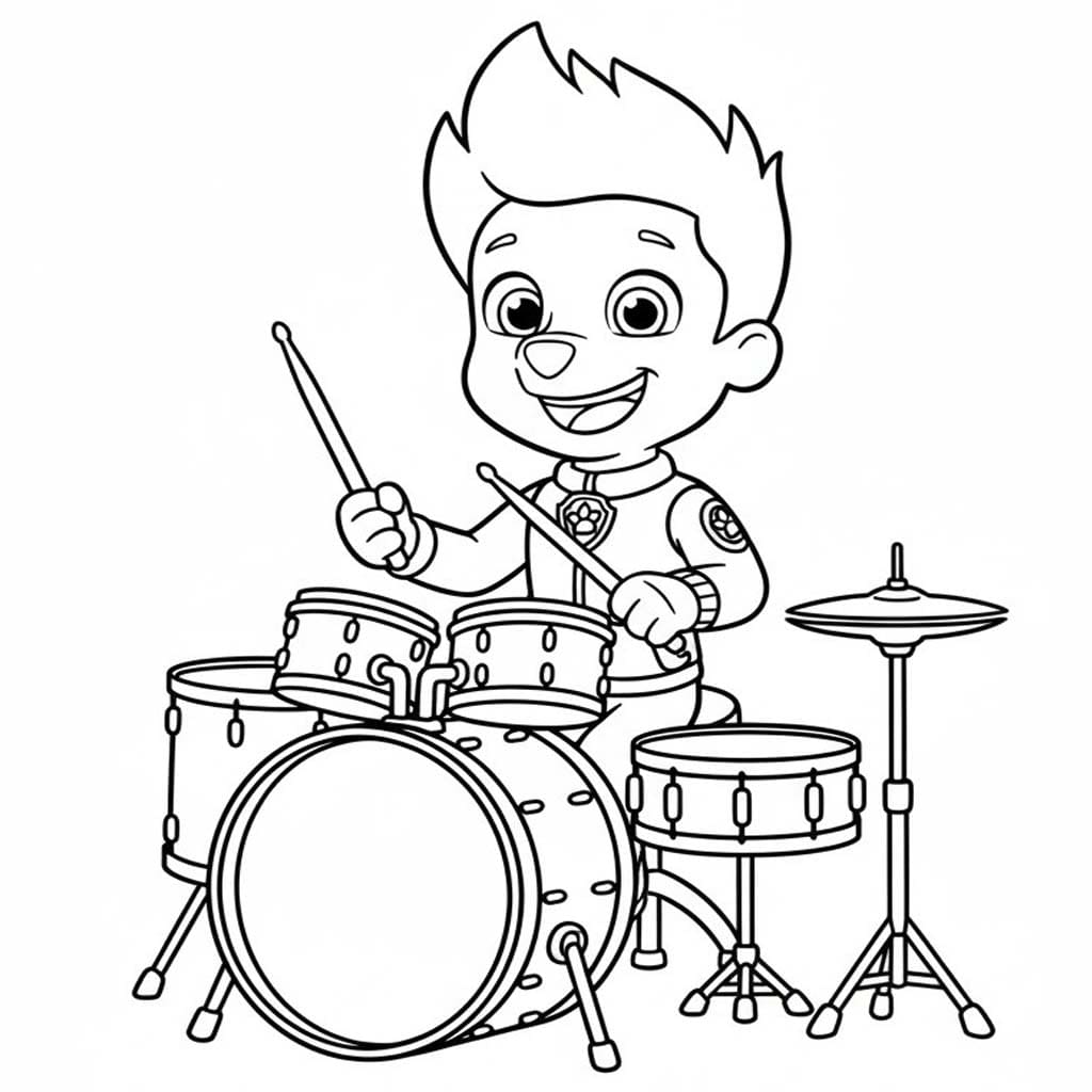 Tekenen Ryder Paw Patrol 1