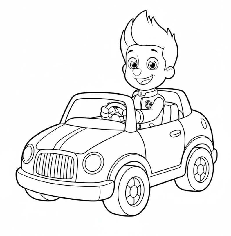 Tekenen Ryder Paw Patrol 8