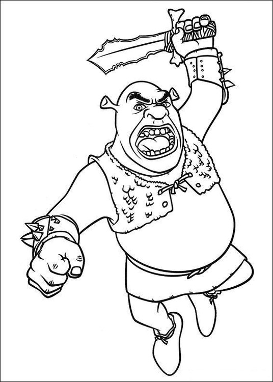 Tekenen Shrek afdrukbaar simpel