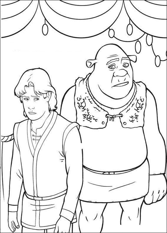 Tekenen Shrek gratis afdrukbaar