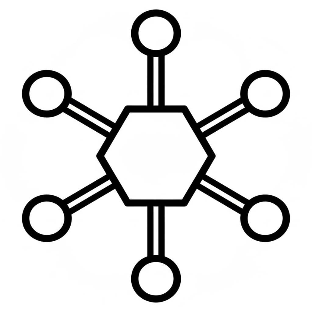 Tekenen Sneeuwvlok afdrukbaar eenvoudig
