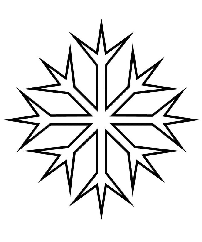 Tekenen Sneeuwvlok afdrukbaar