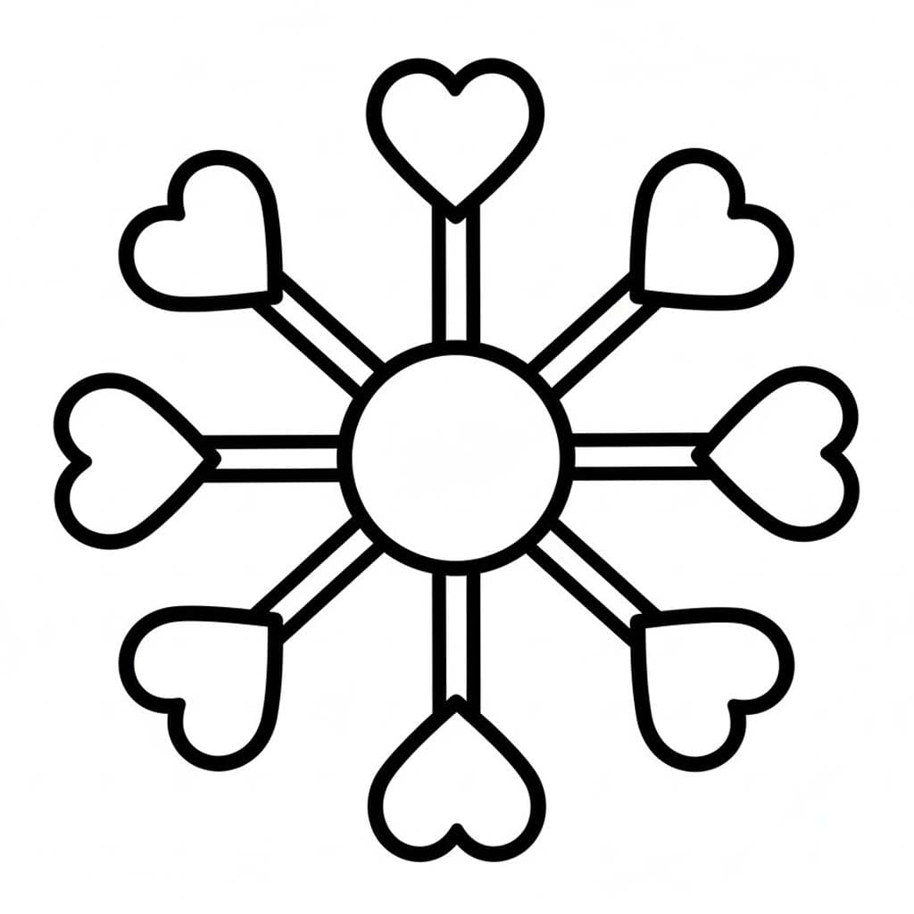 Tekenen Sneeuwvlok eenvoudig