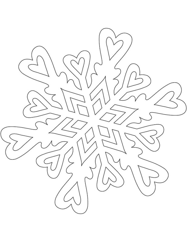 Tekenen Sneeuwvlok gratis afdrukbaar simpel