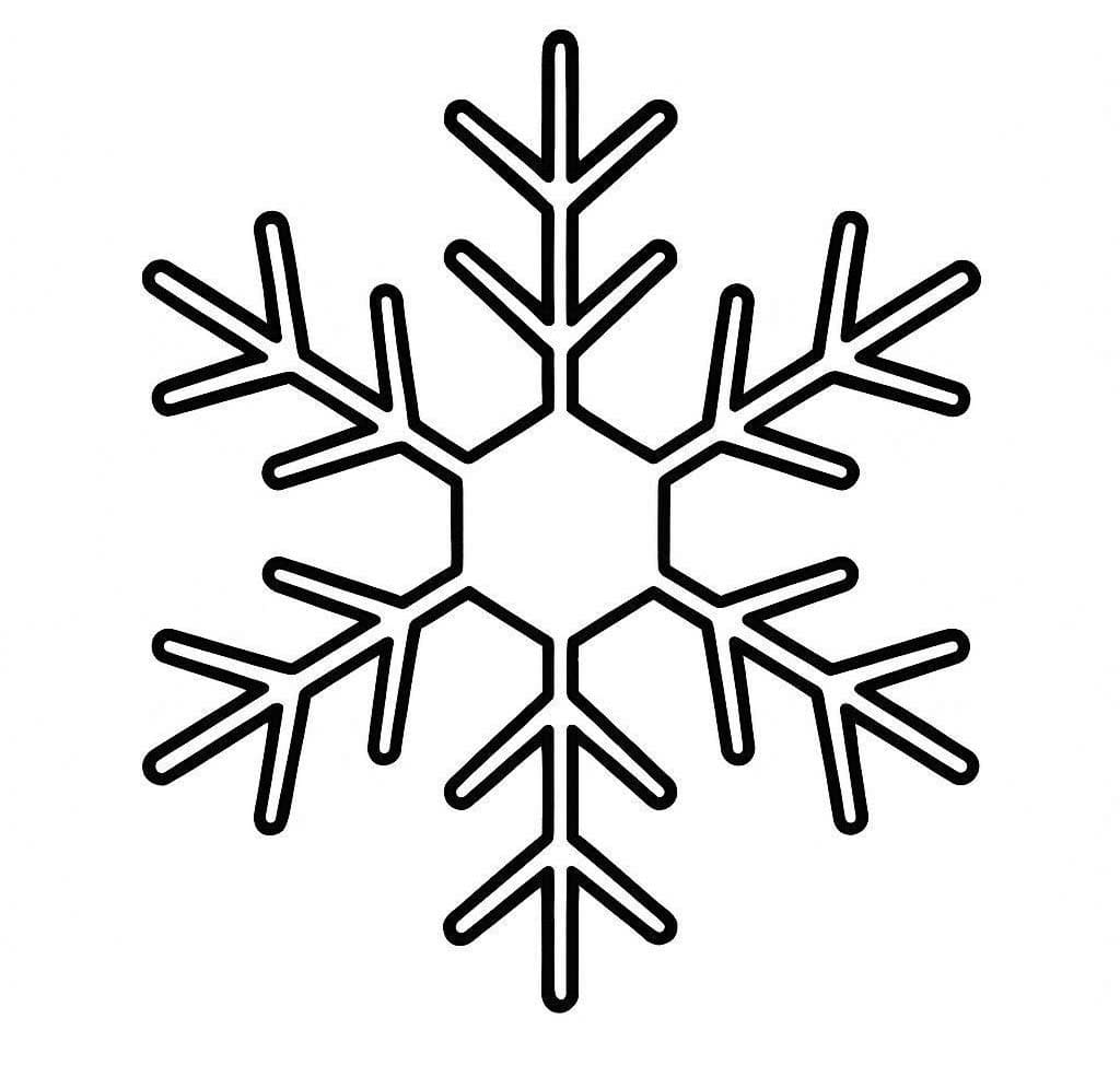 Tekenen Sneeuwvlok gratis eenvoudig