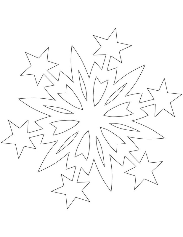 Tekenen Sneeuwvlok gratis simpel