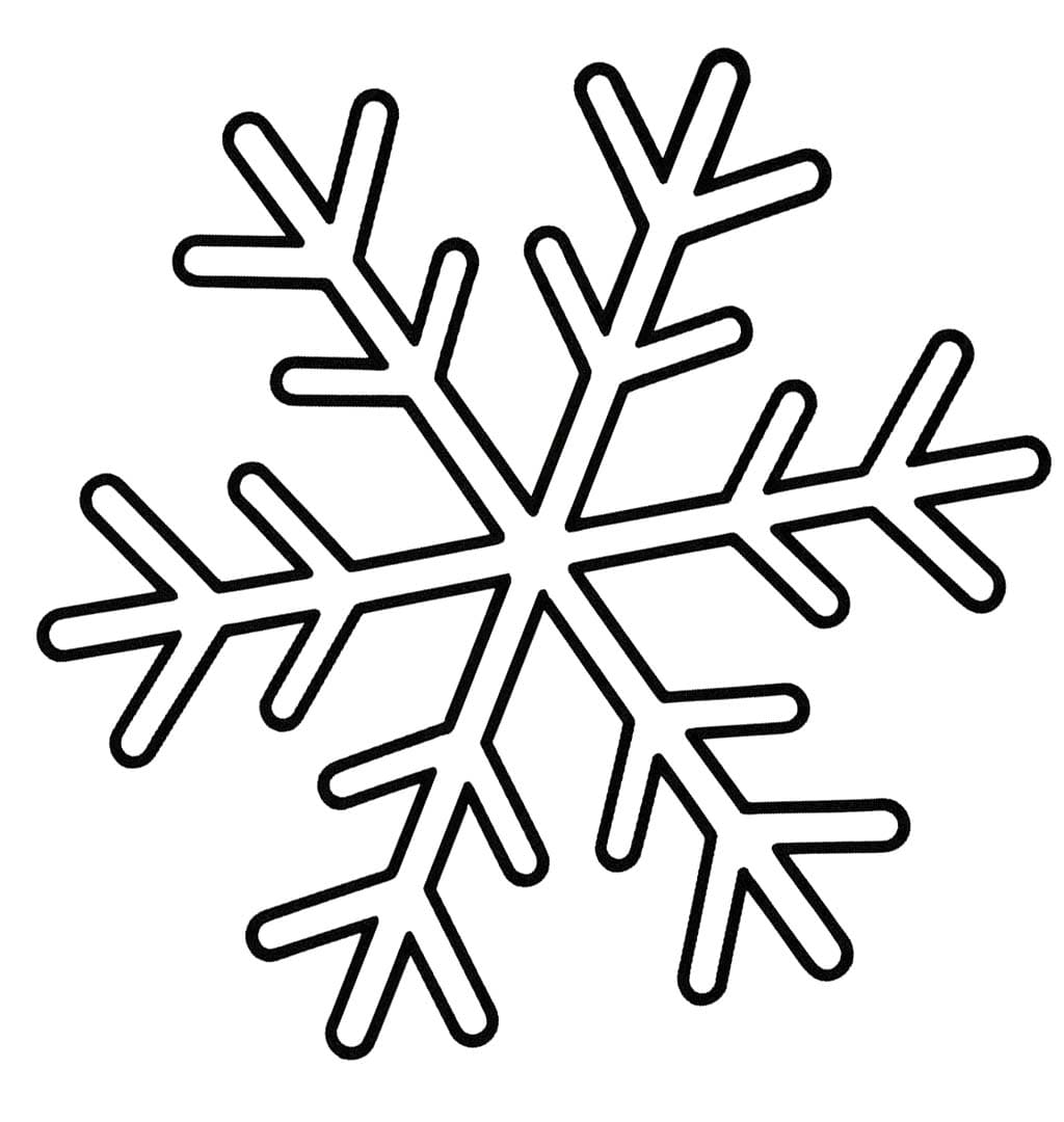 Tekenen Sneeuwvlok gratis voor kinderen