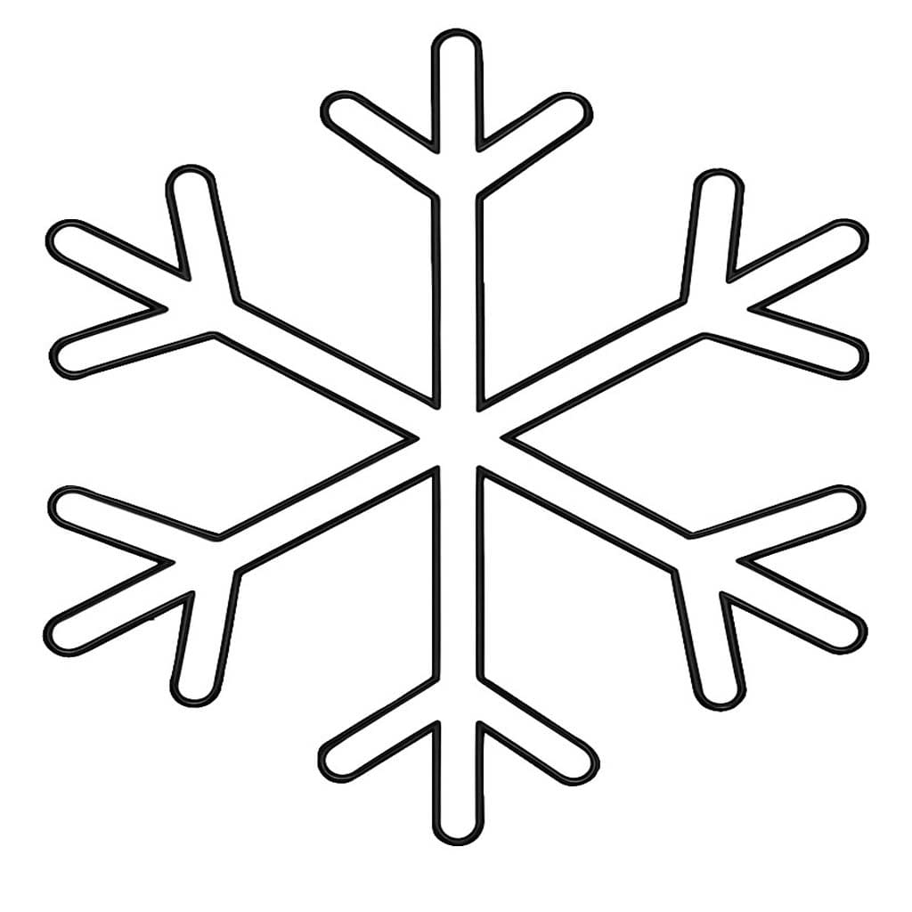 Tekenen Sneeuwvlok simpel