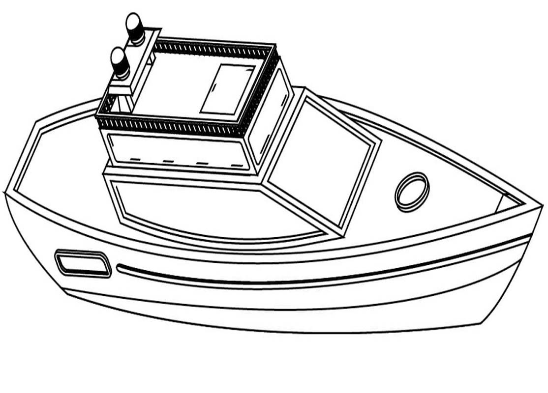 Tekenen Speedboot afdrukbaar