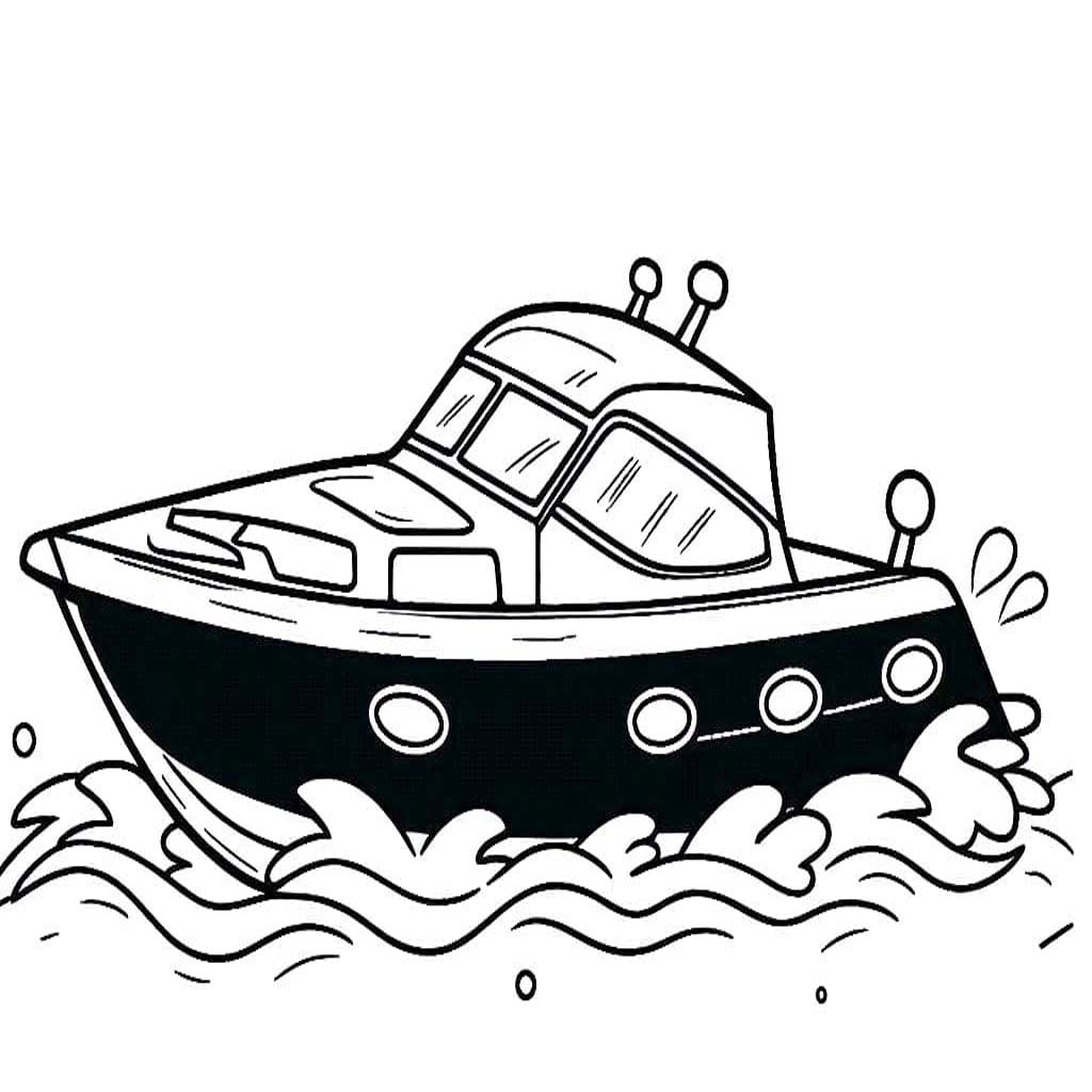 Tekenen Speedboot gratis basis