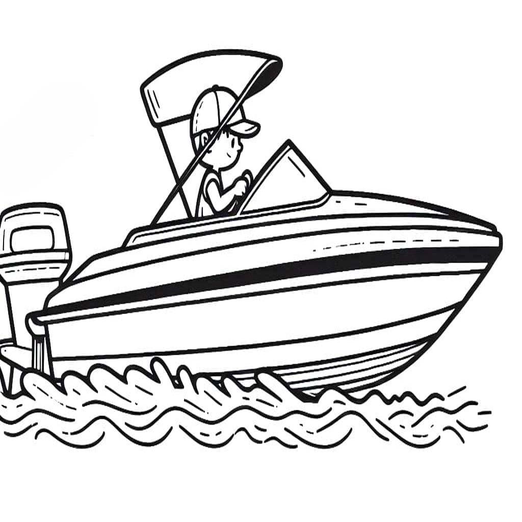 Tekenen Speedboot gratis