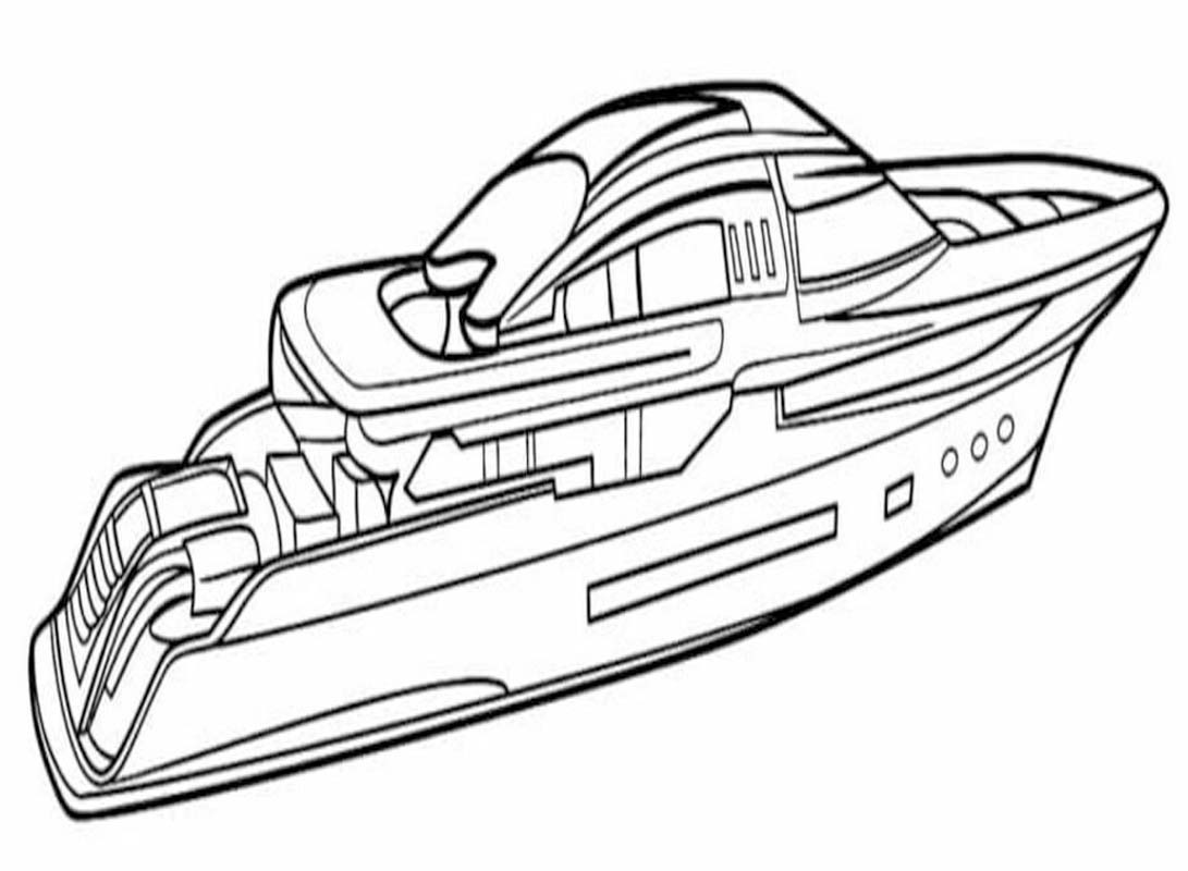 Tekenen Speedboot gratis voor kinderen