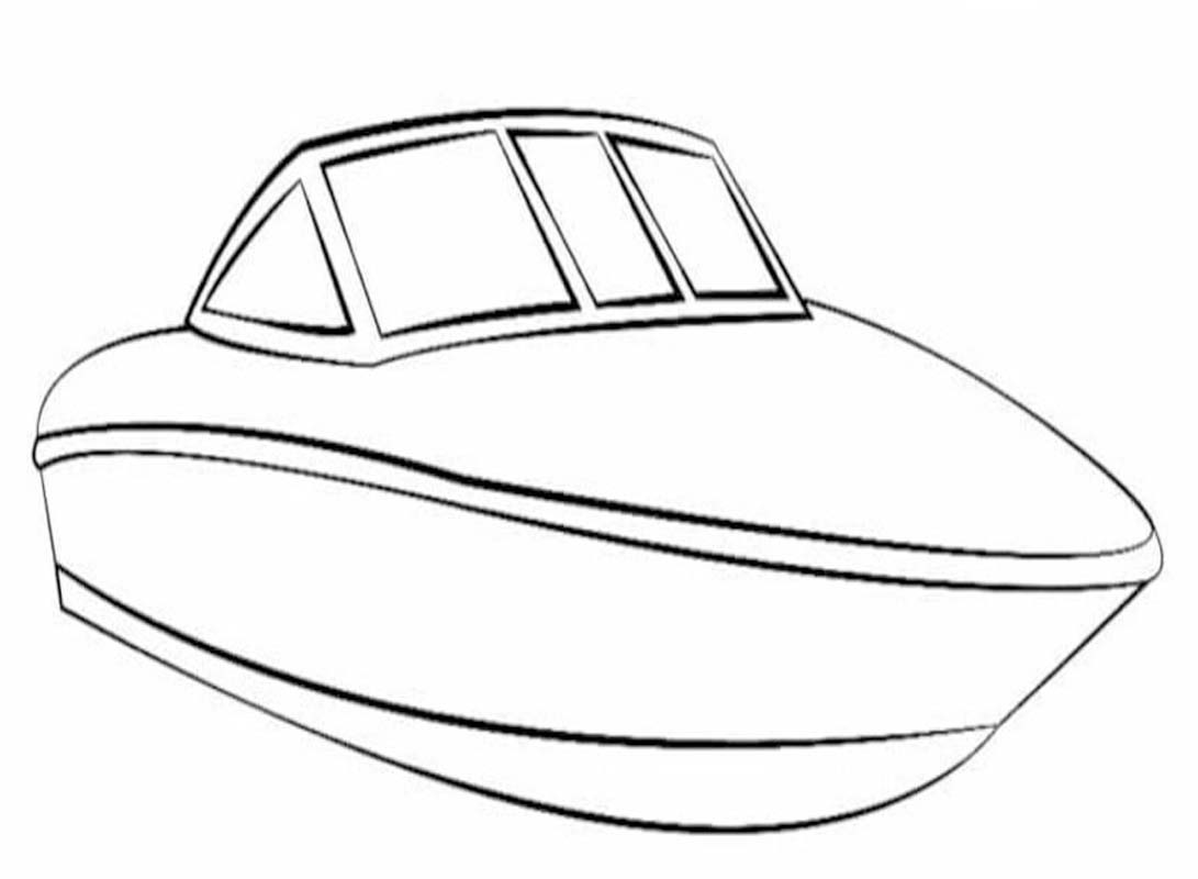 Tekenen Speedboot voor kinderen