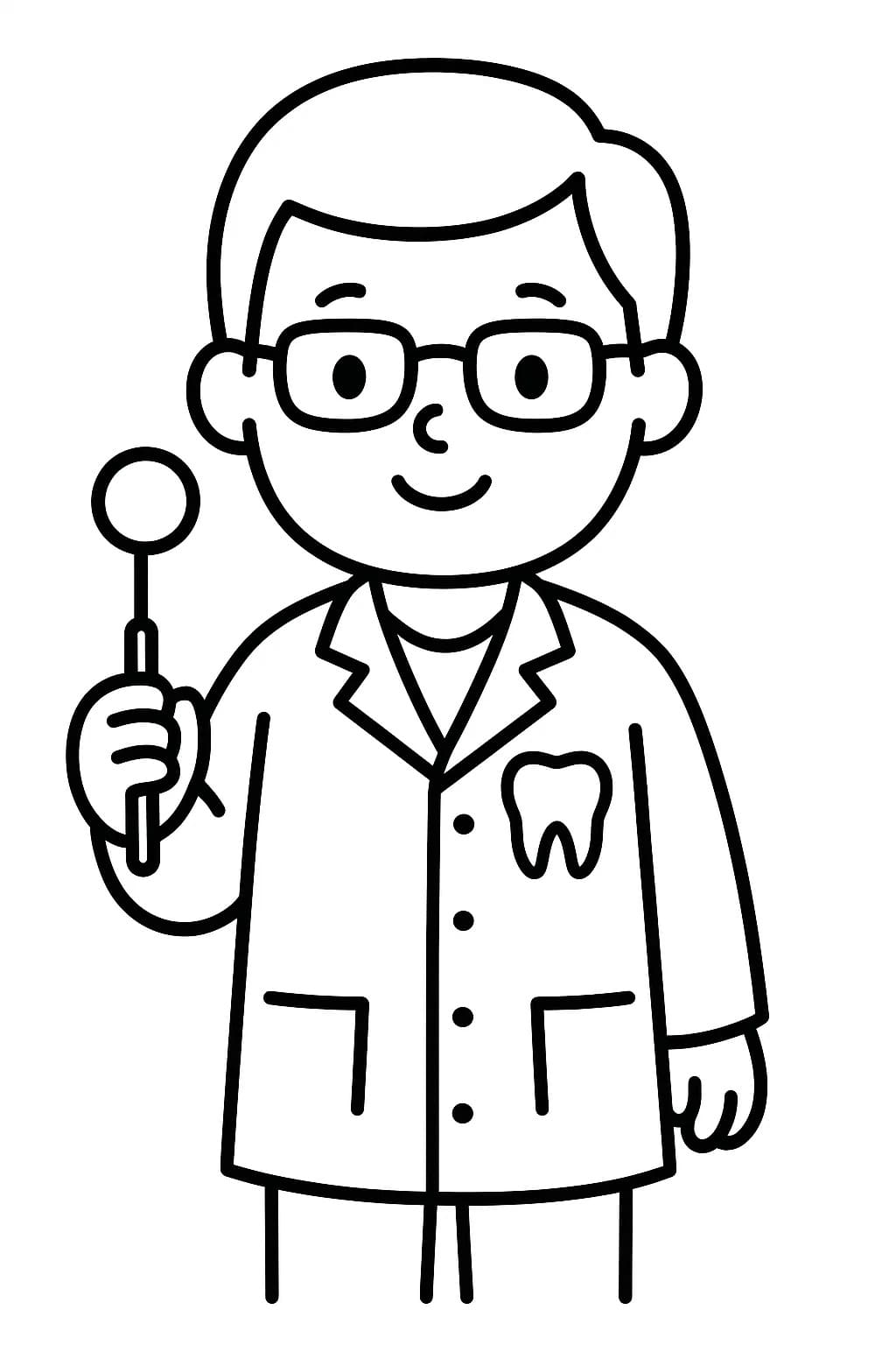 Tekenen Tandarts gratis afdrukbaar