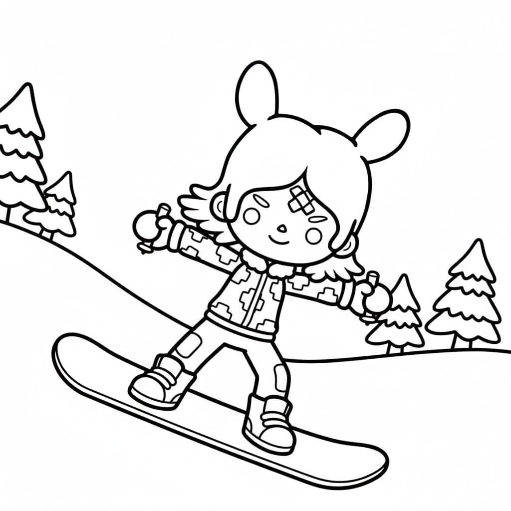 Tekenen Toca Boca afdrukbaar