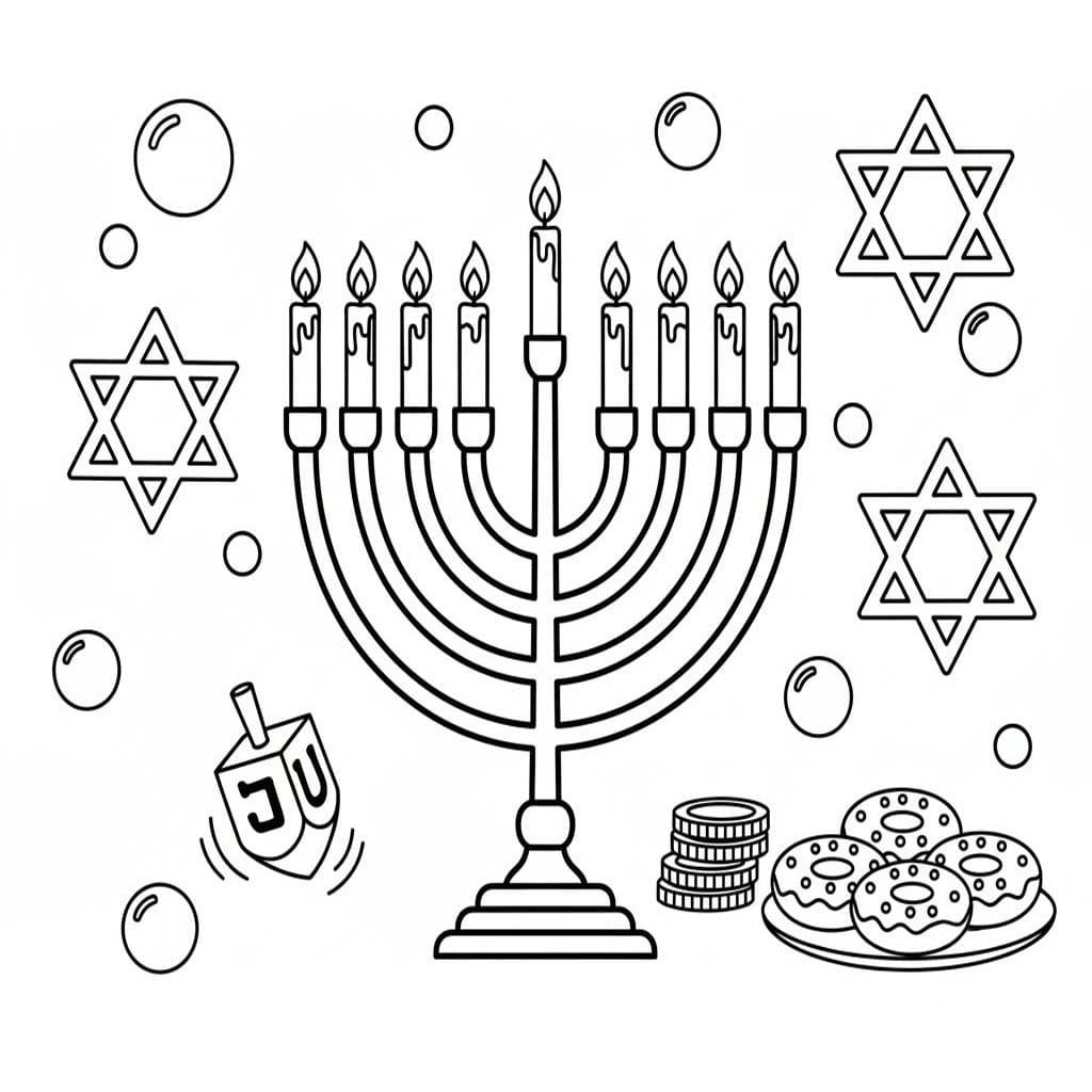 Tekening Chanoeka basis