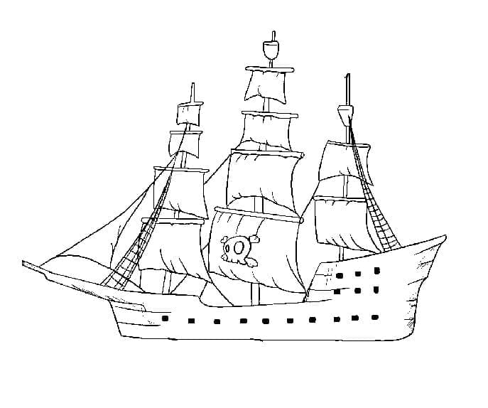 Tekening Piratenschip